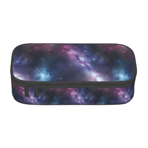 Bkdogkt Federmäppchen mit Galaxie-Druck, 21,6 x 5,1 x 9,4 cm, großes Fassungsvermögen, funktionale Aufbewahrung für Büro, Reisen von Bkdogkt