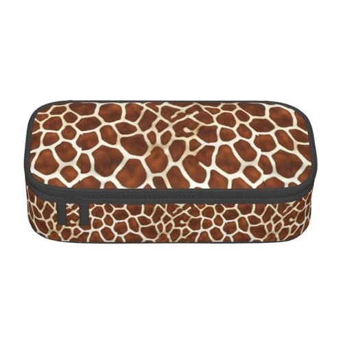Bkdogkt Federmäppchen mit Giraffen-Druck, 21,6 x 5,1 x 9,4 cm, großes Fassungsvermögen, funktionale Aufbewahrung für Büro, Reisen von Bkdogkt