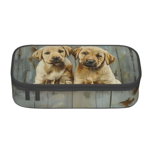 Bkdogkt Federmäppchen mit Hundemotiv, 21,6 x 5,1 x 9,4 cm, großes Fassungsvermögen, funktionale Aufbewahrung für Büro und Reisen von Bkdogkt