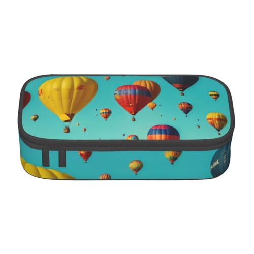 Bkdogkt Federmäppchen mit Lavendel-Heißluftballon-Druck, 21,6 x 5,1 x 9,4 cm, großes Fassungsvermögen, funktionale Aufbewahrung für Büro, Reisen von Bkdogkt