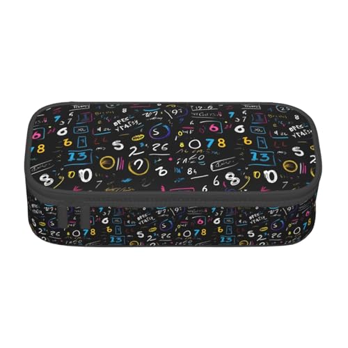Bkdogkt Federmäppchen mit mathematischer Formel, 21,6 x 5,1 x 9,4 cm, großes Fassungsvermögen, funktionale Aufbewahrung für Büro und Reisen von Bkdogkt