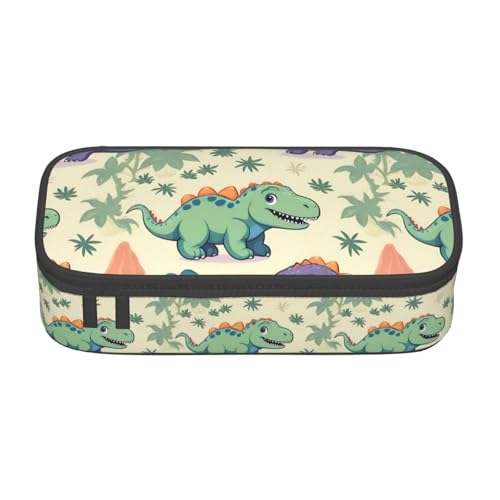 Bkdogkt Federmäppchen mit niedlichem Dinosaurier-Druck, 21,6 x 5,1 x 9,4 cm, großes Fassungsvermögen, funktionale Aufbewahrung für Büro, Reisen von Bkdogkt