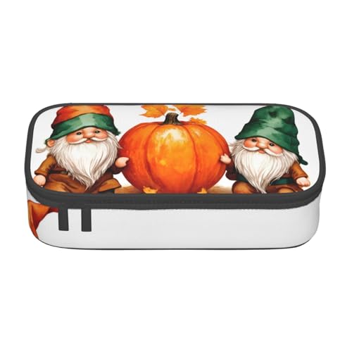 Bkdogkt Federmäppchen mit traditionellem Weihnachts-Zwerg-Druck, 21,6 x 5,1 x 9,4 cm, großes Fassungsvermögen, funktionale Aufbewahrung für Büro, Reisen von Bkdogkt