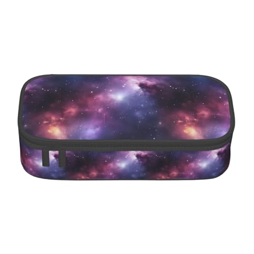 Bkdogkt Galaxie-Hintergrunddruck, 21,6 x 5,1 x 9,4 cm, großes Fassungsvermögen, funktionale Aufbewahrung für Büro und Reisen von Bkdogkt