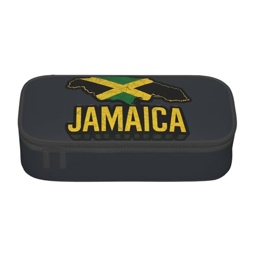 Bkdogkt Jamaika-Karten-Umriss-Druck, 21,6 x 5,1 x 9,4 cm, großes Fassungsvermögen, funktionale Aufbewahrung für Büro, Reisen von Bkdogkt