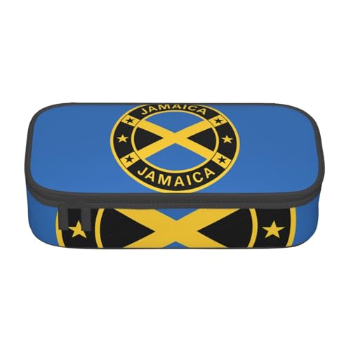 Bkdogkt Jamaika-Wappen-Druck, 21,6 x 5,1 x 9,4 cm, großes Fassungsvermögen, funktionale Aufbewahrung für Büro, Reisen von Bkdogkt