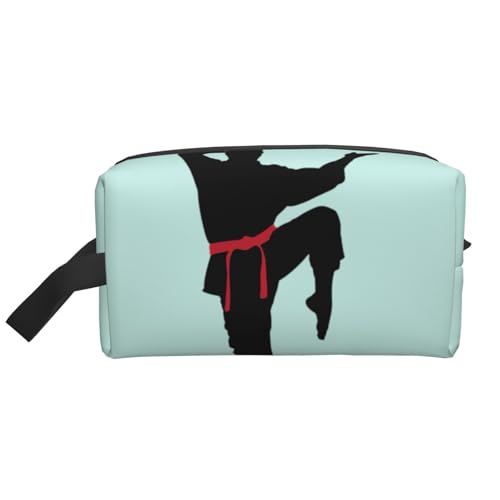 Bkdogkt Karate Kosmetik-Organizer mit großem Fassungsvermögen, für Damen und Herren, tragbare Reise-Make-up-Tasche, Weiss/opulenter Garten, Einheitsgröße von Bkdogkt