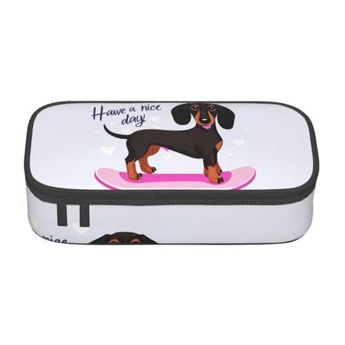 Bkdogkt Lustiges Federmäppchen mit Hundemotiv, 21,6 x 5,1 x 9,4 cm, großes Fassungsvermögen, funktionale Aufbewahrung für Büro und Reisen von Bkdogkt