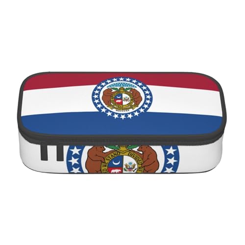 Bkdogkt Missouri Staatsflaggen-Druck, 21,6 x 5,1 x 9,4 cm, großes Fassungsvermögen, funktionale Aufbewahrung für Büro, Reisen von Bkdogkt
