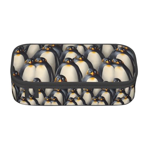 Bkdogkt Stilvoller Pinguin-Druck, 21,6 x 5,1 x 9,4 cm, großes Fassungsvermögen, funktionale Aufbewahrung für Büro, Reisen von Bkdogkt