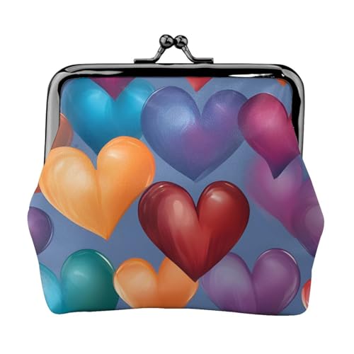 Buntes Herz-Standard-Druck, vielseitige Münzgeldbörse, exquisite Mini-Geldbörse, niedliches Kleingeldfach für jeden Anlass Buntes Herz-Standard-Druck, vielseitige Münzgeldbörse, exquisite Mini-Geldbörse, niedliches Kleingeldfach für jeden Anlass von Bkdogkt