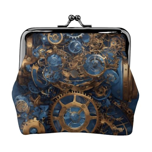 Gears Clock Bronze Century Print Vielseitige Münzgeldbörse Exquisite Mini-Geldbörse Niedliche Kleingeldtasche für jeden Anlass von Bkdogkt