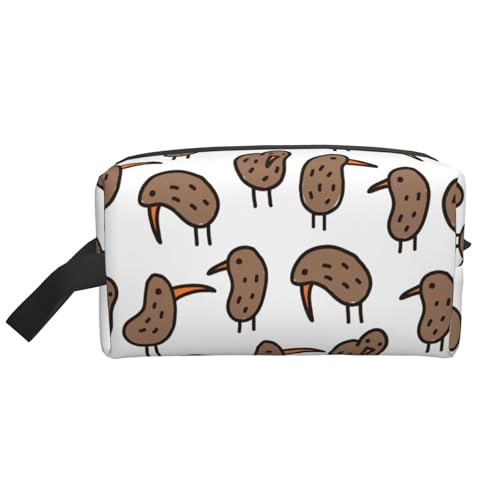 Kiwi Kosmetik-Organizer mit niedlichem Aufdruck, großes Fassungsvermögen, für Damen und Herren, tragbare Reise-Make-up-Tasche, Weiss/opulenter Garten, Einheitsgröße von Bkdogkt