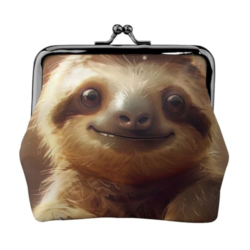 Niedlicher Faultier-Druck, vielseitige Münzbörse, exquisite Mini-Geldbörse, niedliches Kleingeldfach für jeden Anlass von Bkdogkt