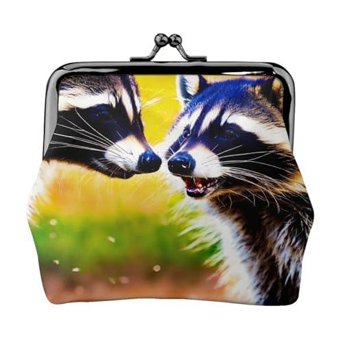 Niedlicher Waschbär-Druck, vielseitige Münzbörse, exquisite Mini-Geldbörse, niedlicher Kleingeldbeutel für jeden Anlass von Bkdogkt