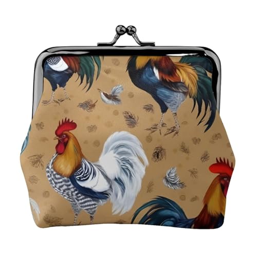 Shine-Hahn-Druck, vielseitige Münzbörse, exquisite Mini-Geldbörse, niedliche Kleingeldtasche für jeden Anlass von Bkdogkt