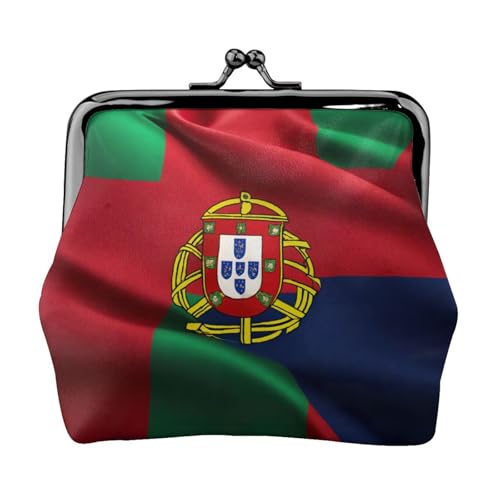 Vielseitige Geldbörse mit portugiesischer Flagge, exquisite Mini-Geldbörse, niedliches Kleingeldfach für jeden Anlass von Bkdogkt