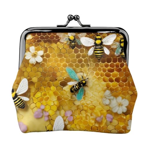Vielseitige Münzbörse mit Bienen-Motiv, exquisite Mini-Geldbörse, niedliches Kleingeldfach für jeden Anlass von Bkdogkt