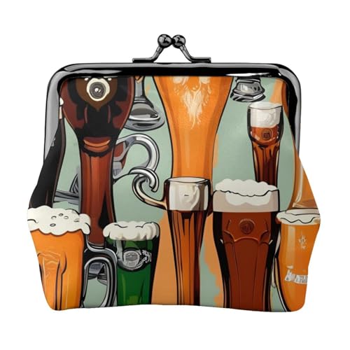 Vielseitige Münzbörse mit Bierdruck, exquisite Mini-Geldbörse, niedlicher Kleingeldbeutel für jeden Anlass von Bkdogkt