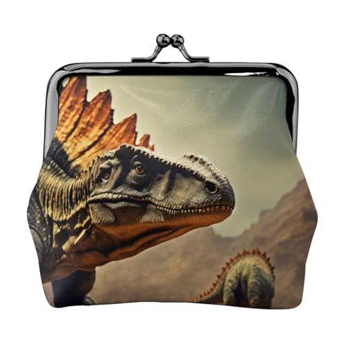 Vielseitige Münzbörse mit Dinosaurier-Druck, exquisite Mini-Geldbörse, niedliches Kleingeldfach für jeden Anlass von Bkdogkt