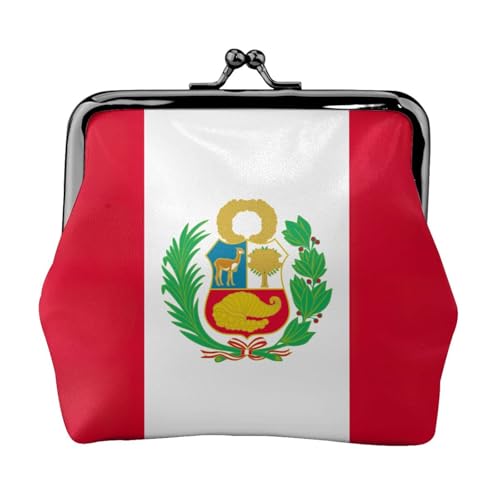 Vielseitige Münzbörse mit Flagge von Peru, exquisite Mini-Geldbörse, niedlicher Kleingeldbeutel für jeden Anlass von Bkdogkt