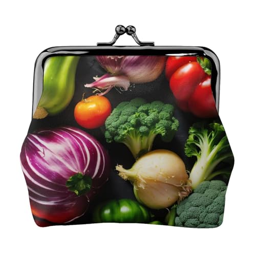 Vielseitige Münzbörse mit Gemüse- und Obstdruck, exquisite Mini-Geldbörse, niedlicher Kleingeldbeutel für jeden Anlass von Bkdogkt