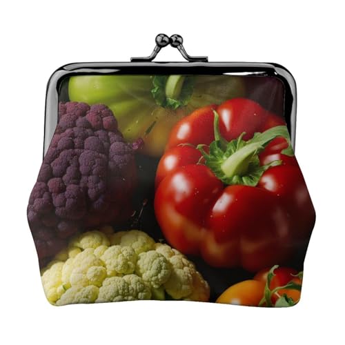 Vielseitige Münzbörse mit Gemüse- und Obstdruck, exquisite Mini-Geldbörse, niedlicher Kleingeldbeutel für jeden Anlass von Bkdogkt