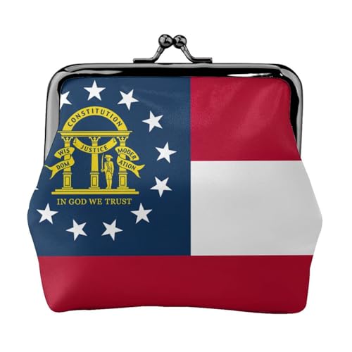 Vielseitige Münzbörse mit Georgia-Flagge, exquisite Mini-Geldbörse, niedliches Kleingeldfach für jeden Anlass von Bkdogkt