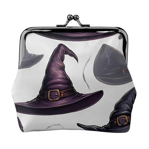 Vielseitige Münzbörse mit Hexenhut-Druck, exquisite Mini-Geldbörse, niedliches Kleingeldfach für jeden Anlass von Bkdogkt