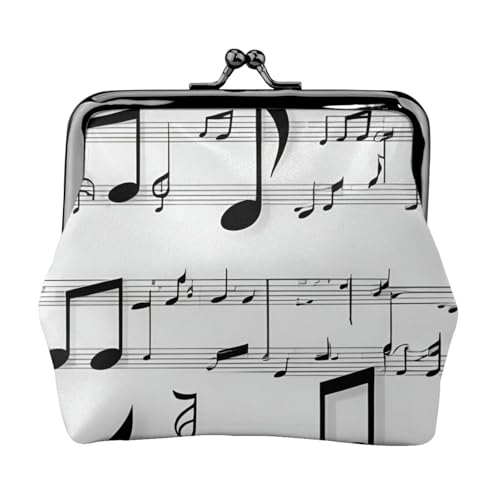 Vielseitige Münzbörse mit Musiknoten-Aufdruck, exquisite Mini-Geldbörse, niedliches Kleingeldfach für jeden Anlass von Bkdogkt