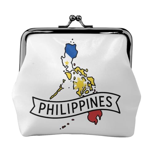 Vielseitige Münzbörse mit Philippinen-Kartendruck, exquisite Mini-Geldbörse, niedliches Kleingeldfach für jeden Anlass von Bkdogkt