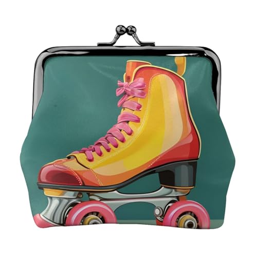 Vielseitige Münzbörse mit Retro-Rollschuh-Druck, exquisite Mini-Geldbörse, niedliche Kleingeldtasche für jeden Anlass Vielseitige Münzbörse mit Retro-Rollschuh-Druck, exquisite Mini-Geldbörse, niedliche Kleingeldtasche für jeden Anlass von Bkdogkt