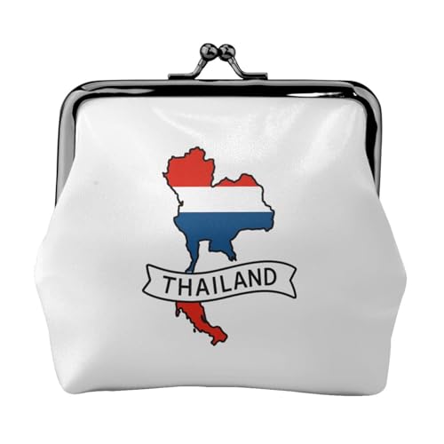 Vielseitige Münzbörse mit Thailand-Kartendruck, exquisite Mini-Geldbörse, niedliches Kleingeldfach für jeden Anlass von Bkdogkt