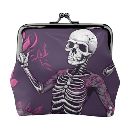 Vielseitige Münzbörse mit Totenkopf-Yoga-Druck, exquisite Mini-Geldbörse, niedliches Kleingeldfach für jeden Anlass Vielseitige Münzbörse mit Totenkopf-Yoga-Druck, exquisite Mini-Geldbörse, niedliches Kleingeldfach für jeden Anlass von Bkdogkt