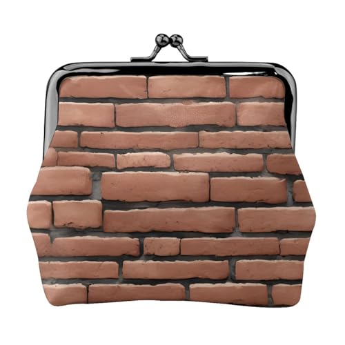 Vielseitige Münzbörse mit Ziegelstein-Wanddruck, exquisite Mini-Geldbörse, niedliches Kleingeldfach für jeden Anlass von Bkdogkt