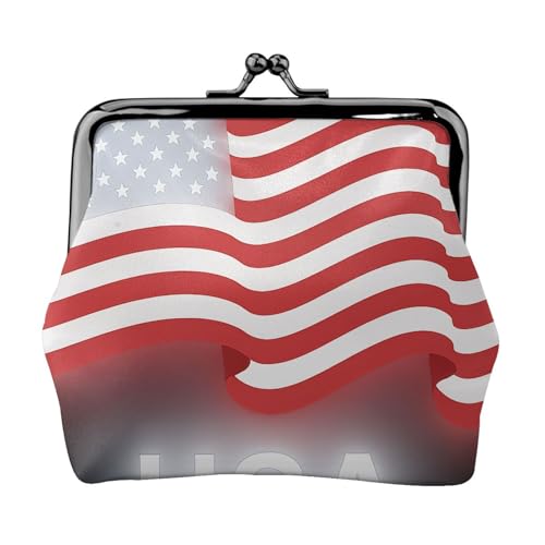 Vielseitige Münzbörse mit amerikanischer Flagge, exquisite Mini-Geldbörse, niedlicher Kleingeldbeutel für jeden Anlass von Bkdogkt