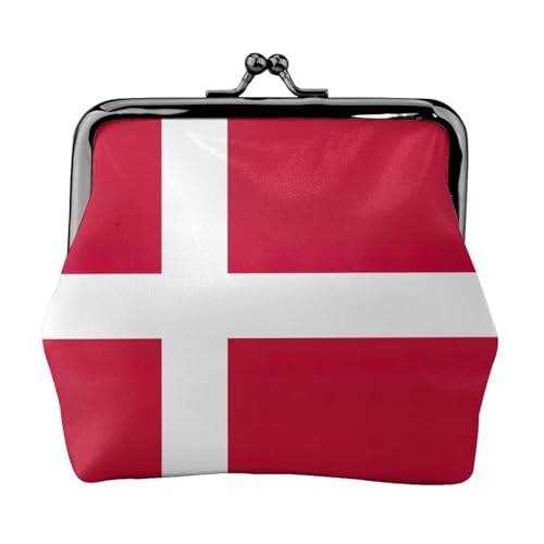 Vielseitige Münzbörse mit dänischer Flagge, exquisite Mini-Geldbörse, niedliches Kleingeldfach für jeden Anlass von Bkdogkt