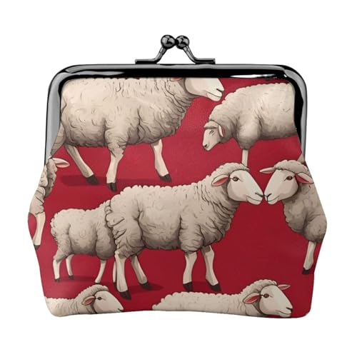 Vielseitige Münzbörse mit rotem Schaf-Druck, exquisite Mini-Geldbörse, niedliches Kleingeldfach für jeden Anlass Vielseitige Münzbörse mit rotem Schaf-Druck, exquisite Mini-Geldbörse, niedliches Kleingeldfach für jeden Anlass von Bkdogkt