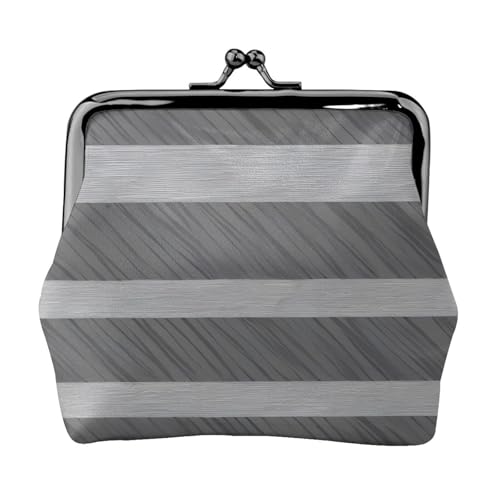 Vielseitige Münzgeldbörse, exquisite Mini-Geldbörse, niedliche Kleingeldtasche für jeden Anlass, Grau gestreift von Bkdogkt