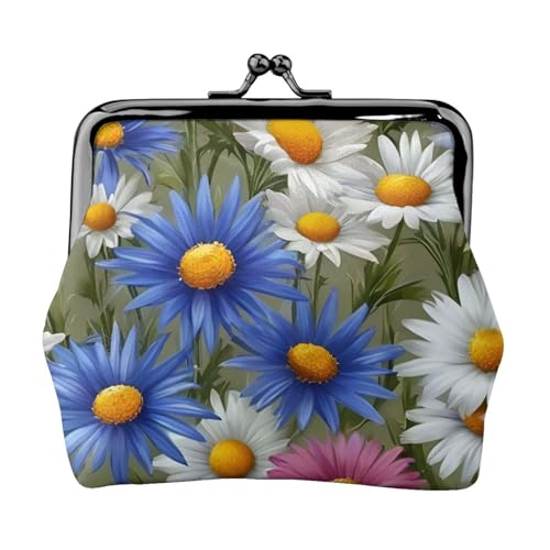 Vielseitige Münzgeldbörse mit Blumen und Kornblumen, Gänseblümchen, exquisite Mini-Geldbörse, niedlicher Kleingeldbeutel für jeden Anlass von Bkdogkt