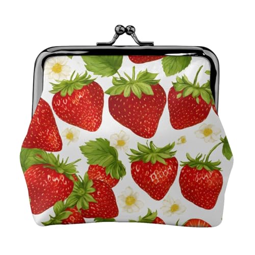 Vielseitige Münzgeldbörse mit Erdbeerdruck, exquisite Mini-Geldbörse, niedliches Kleingeldfach für jeden Anlass von Bkdogkt