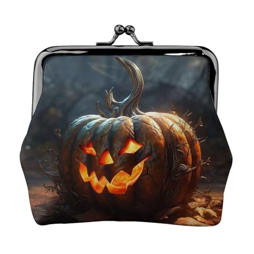 Vielseitige Münzgeldbörse mit Herbst-Kürbis-Druck, exquisite Mini-Geldbörse, niedliche Kleingeldtasche für jeden Anlass von Bkdogkt