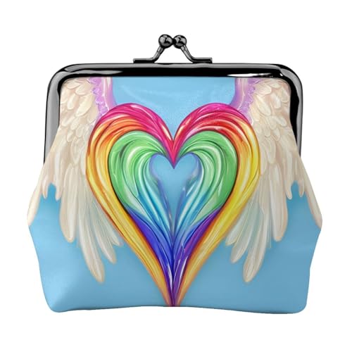 Vielseitige Münzgeldbörse mit Herz-Aufdruck, exquisite Mini-Geldbörse, niedlicher Kleingeldbeutel für jeden Anlass von Bkdogkt