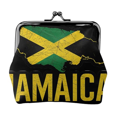Vielseitige Münzgeldbörse mit Jamaika-Karten-Umriss-Druck, exquisite Mini-Geldbörse, niedliche Kleingeldtasche für jeden Anlass von Bkdogkt