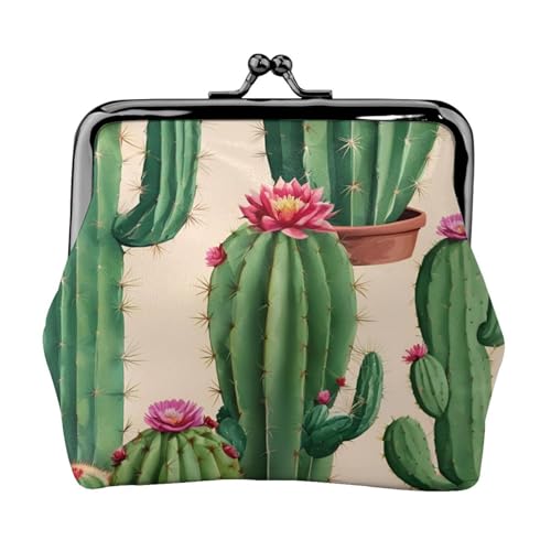 Vielseitige Münzgeldbörse mit Kaktus-Druck, exquisite Mini-Geldbörse, niedlicher Kleingeldbeutel für jeden Anlass von Bkdogkt