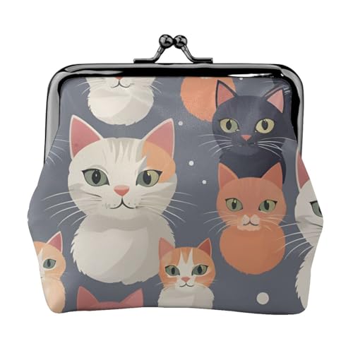 Vielseitige Münzgeldbörse mit Katzendruck, exquisite Mini-Geldbörse, niedlicher Kleingeldbeutel für jeden Anlass von Bkdogkt