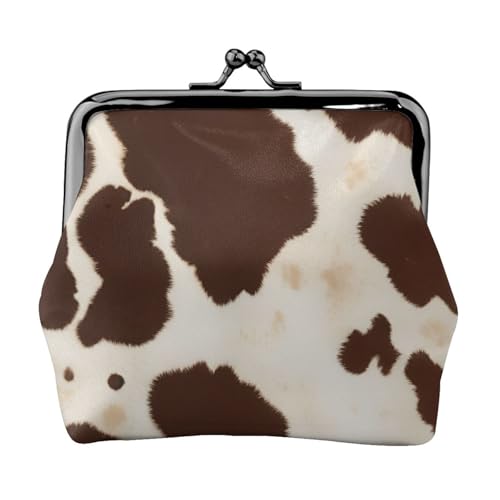 Vielseitige Münzgeldbörse mit Kuhfell-Aufdruck, exquisite Mini-Geldbörse, niedliche Kleingeldtasche für jeden Anlass von Bkdogkt