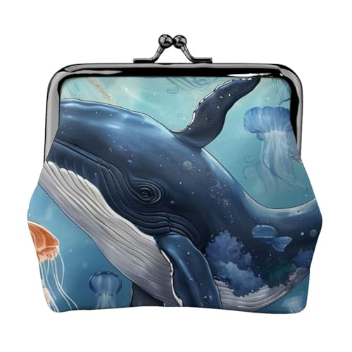 Vielseitige Münzgeldbörse mit Meereswal- und Quallen-Druck, exquisite Mini-Geldbörse, niedliche Kleingeldtasche für jeden Anlass Vielseitige Münzgeldbörse mit Meereswal- und Quallen-Druck, exquisite Mini-Geldbörse, niedliche Kleingeldtasche für jeden Anlass von Bkdogkt