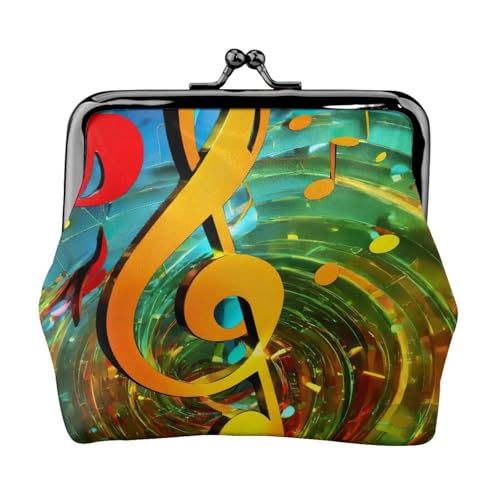 Vielseitige Münzgeldbörse mit Musiknoten-Druck, exquisite Mini-Geldbörse, niedliche Kleingeldtasche für jeden Anlass von Bkdogkt