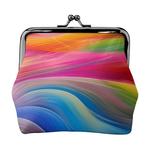 Vielseitige Münzgeldbörse mit Regenbogen-Ozean-Druck, exquisite Mini-Geldbörse, niedliche Kleingeldtasche für jeden Anlass von Bkdogkt